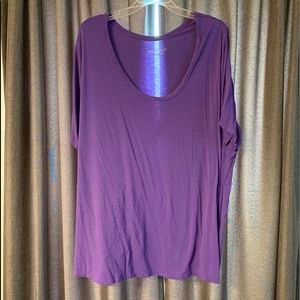 3X Ava + Viv Scoop Neck Tee - Purple